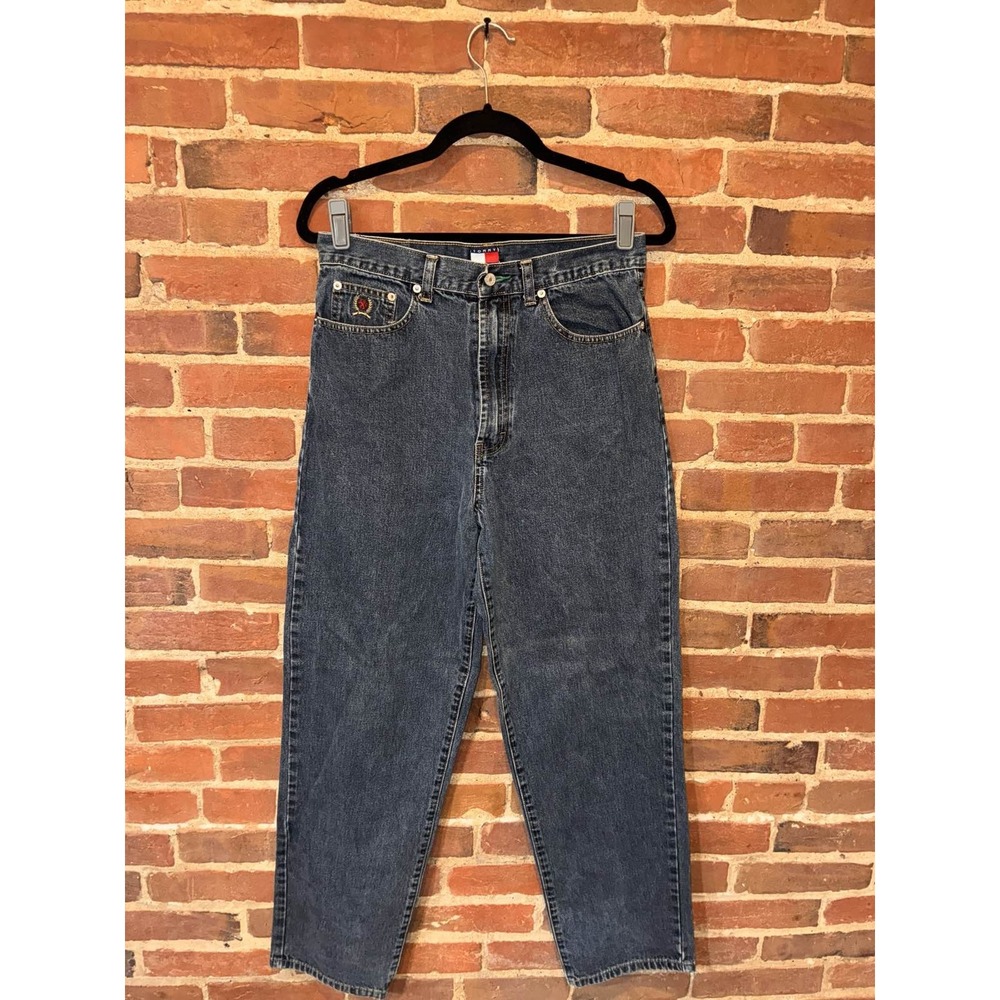Tommy Hilfiger Women's Jeans Relaxed Straight‎ Dark Wash Y2K Style Sz 20